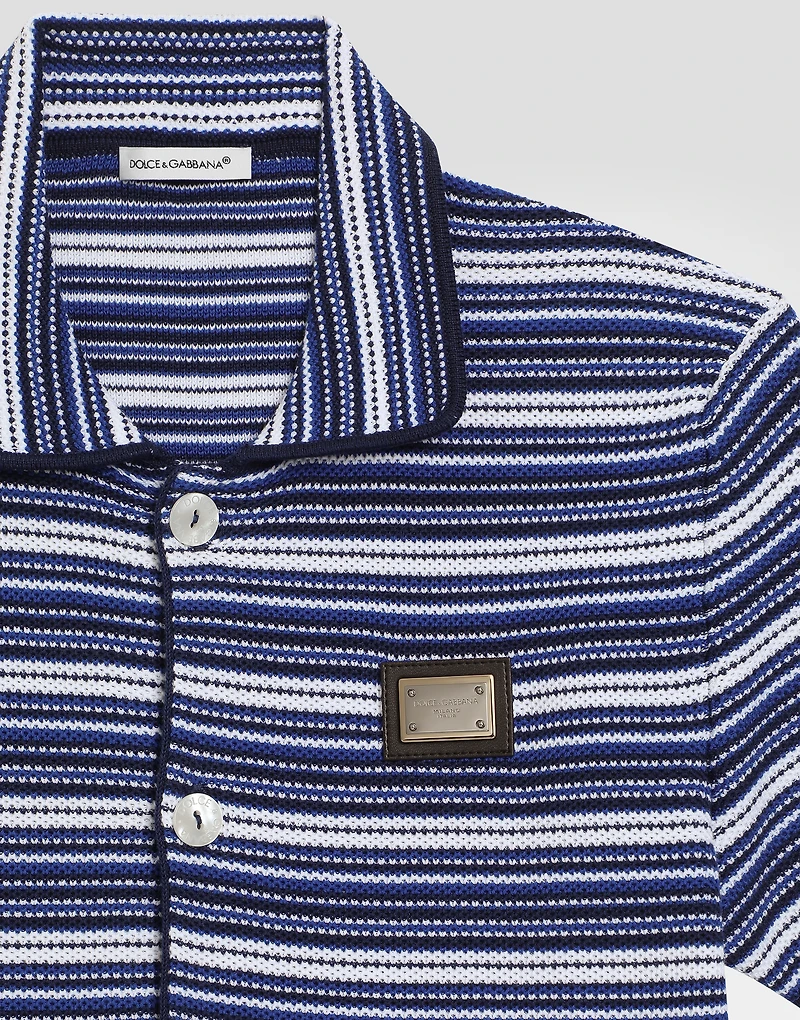 Knit honeycomb shirt