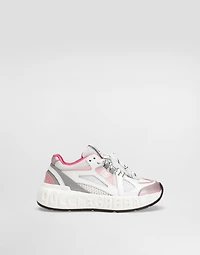 Nylon and mesh sneakers