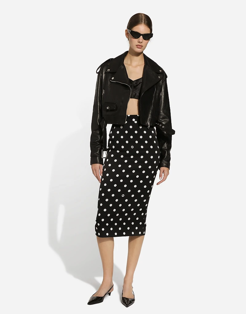 Plongé nappa leather biker jacket