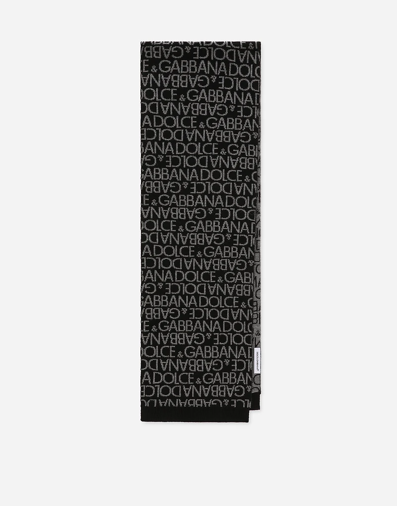 Jacquard knit scarf