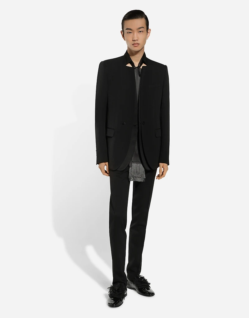 Single-breasted wool jacket