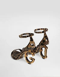 Printed polished calfskin Baroque DG sandals