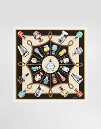 Silk scarf with perfume print