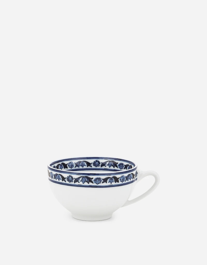 Set 2 Porcelain Espresso Cups with Saucers