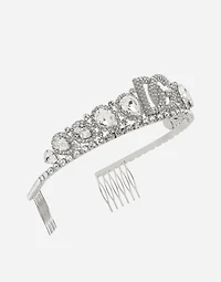 Diadem with crystal embellishment and DG logo