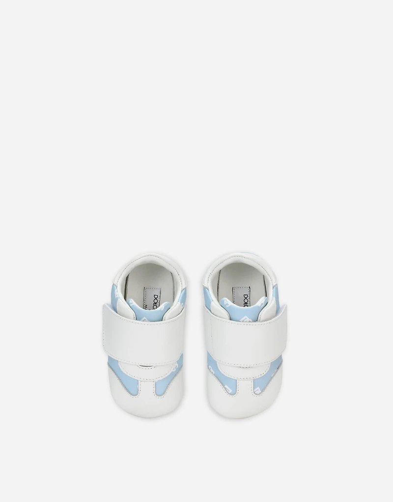 Nappa leather newborn sneakers with DG-logo print