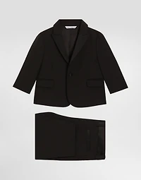 Wool canvas suit