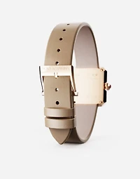 Gold watch with silk strap