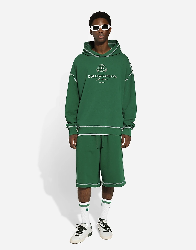 Jogging shorts with embroidered logo