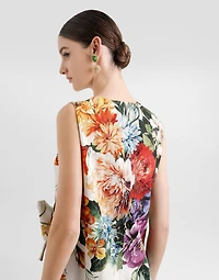 Flower bouquet-print dress