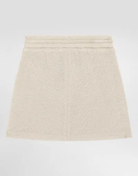 Lurex jersey skirt with DG logo