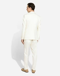 Silk jacquard round-neck sweater with DG logo