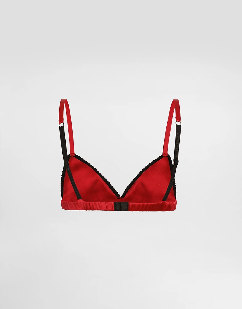 Satin triangle bra