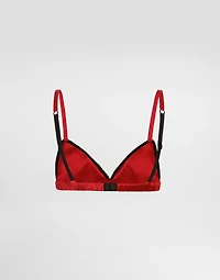 Satin triangle bra