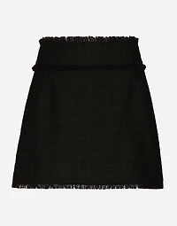 Raschel tweed miniskirt
