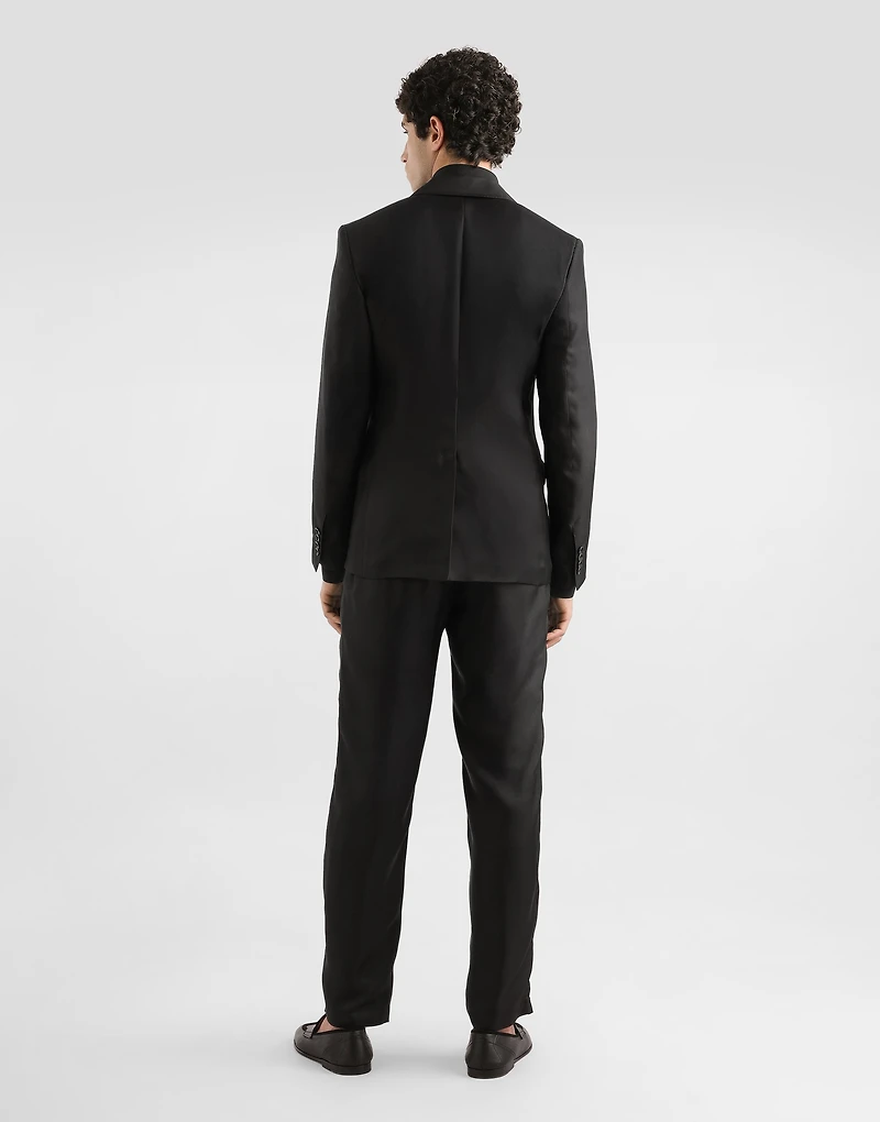 Sicilia light single-breasted silk twill jacket