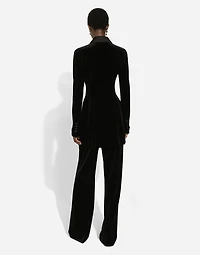 Velvet jogging pants