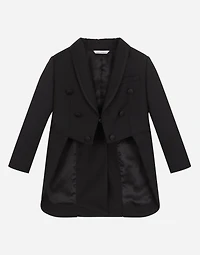Single-breasted evening suit in stretch woolen fabric