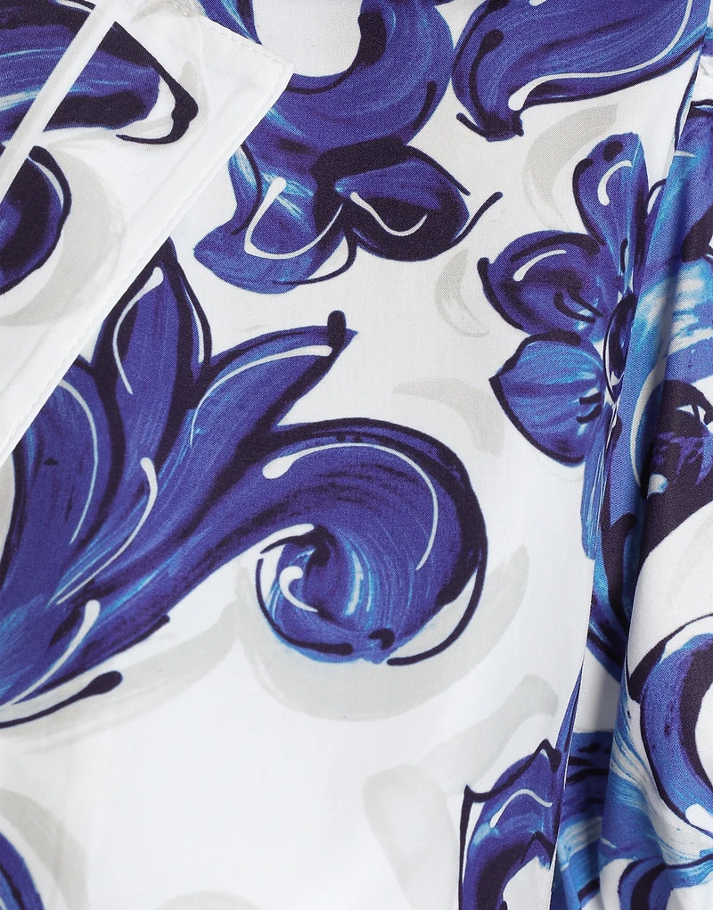 Majolica-print poplin shirt
