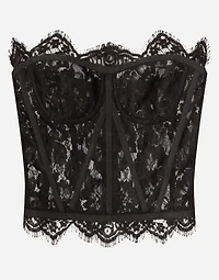 Short galloon lace bustier