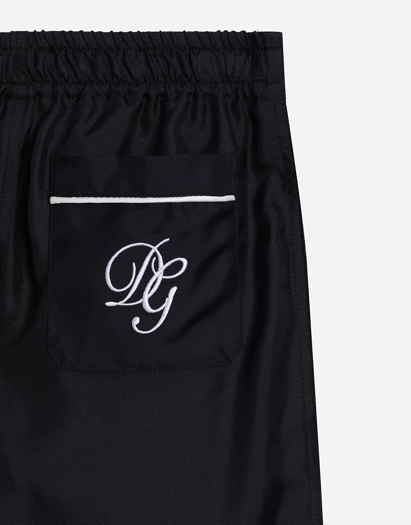 Twill trousers with DG embroidery