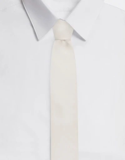 6-cm silk blade tie with DG logo embroidery