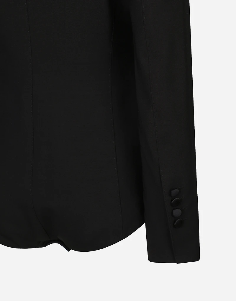 Double-breasted tuxedo jacket bodysuit