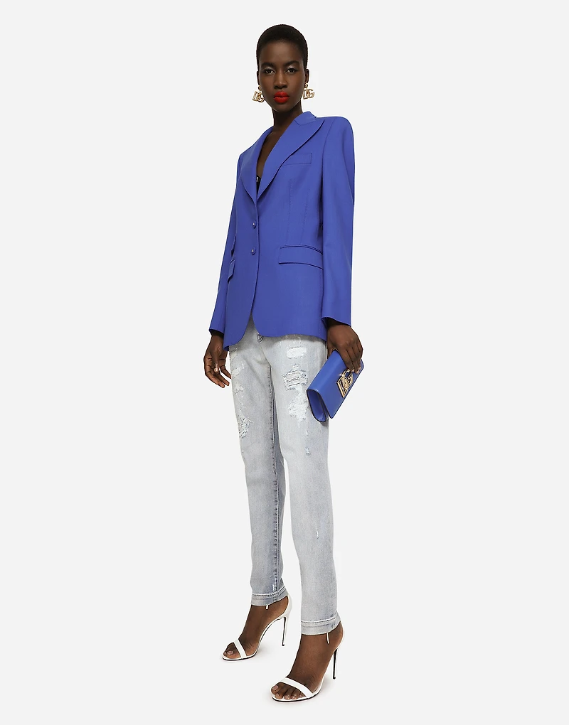 Two-way stretch wool jacket