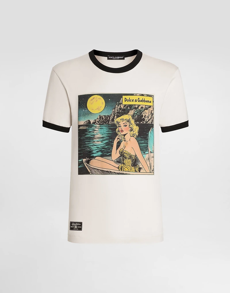 Cotton t-shirt with print