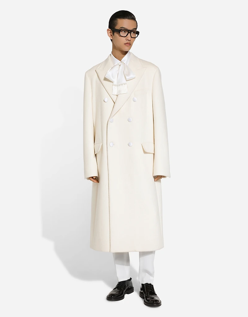 Double-breasted cashmere coat