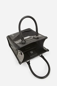 Small patchwork denim shopper