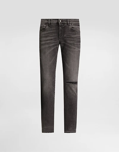 Skinny stretch cotton jeans