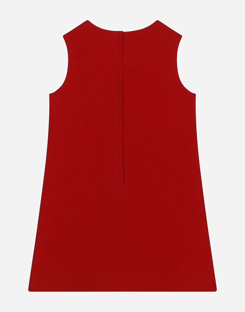 Sleeveless cady dress with DG patch