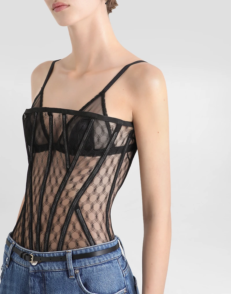 Mesh tulle corset