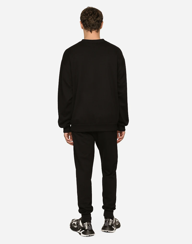 Jersey sweatshirt with DG logo print