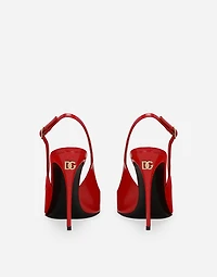 Patent leather slingbacks