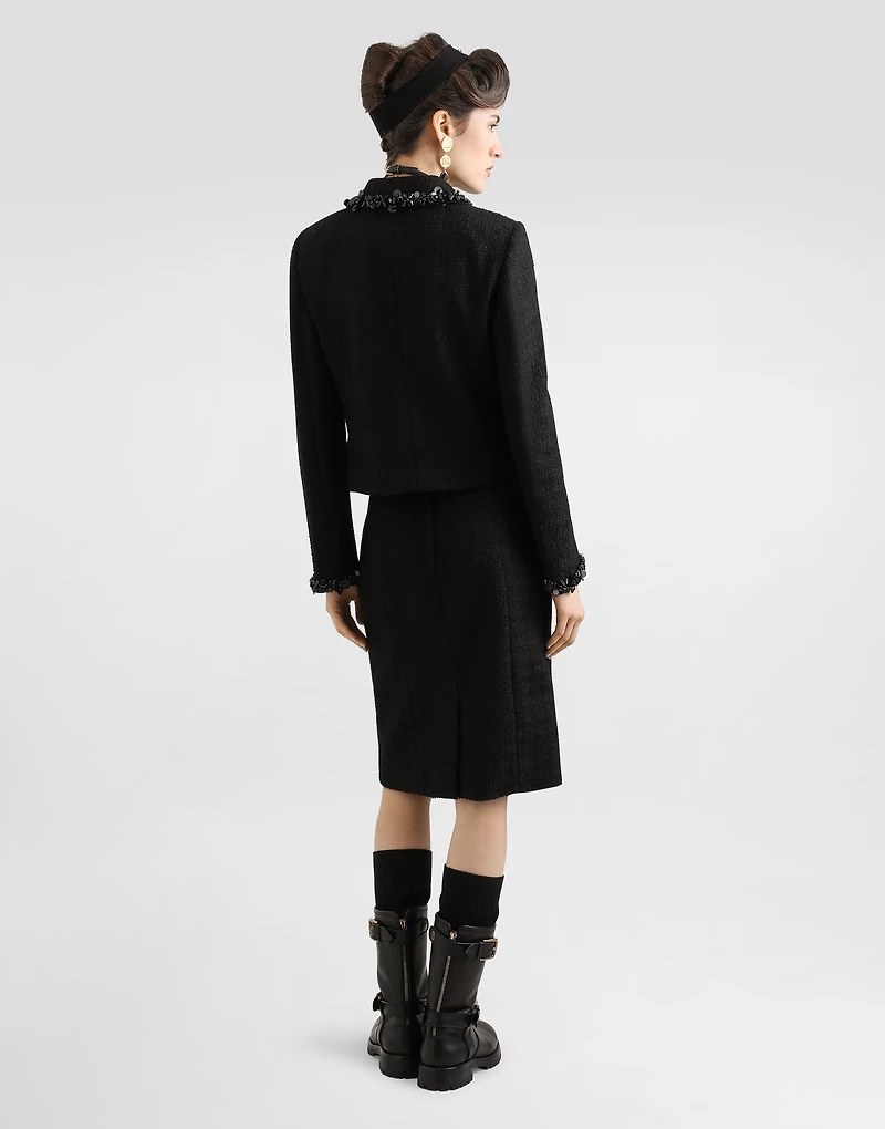 Stretch mat sheath skirt