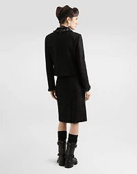 Stretch mat sheath skirt