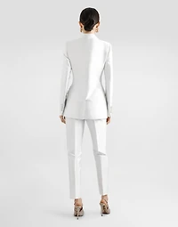 Double-breasted jacket silk