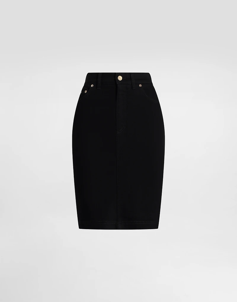 Denim midi skirt