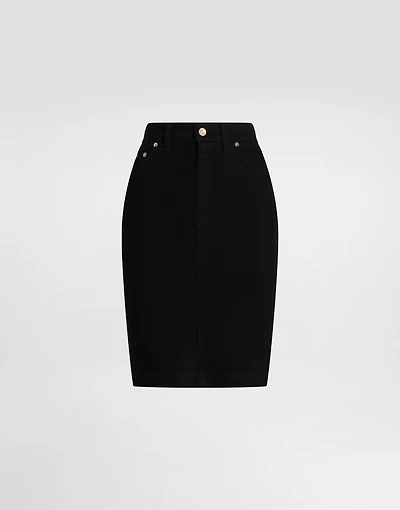 Denim midi skirt
