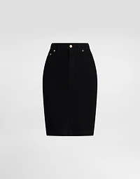 Denim midi skirt