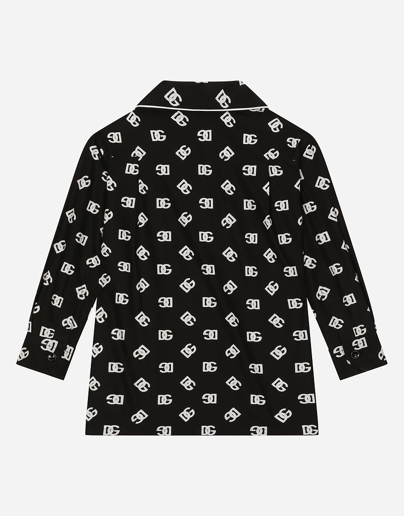 Poplin vanity shirt with DG logo print