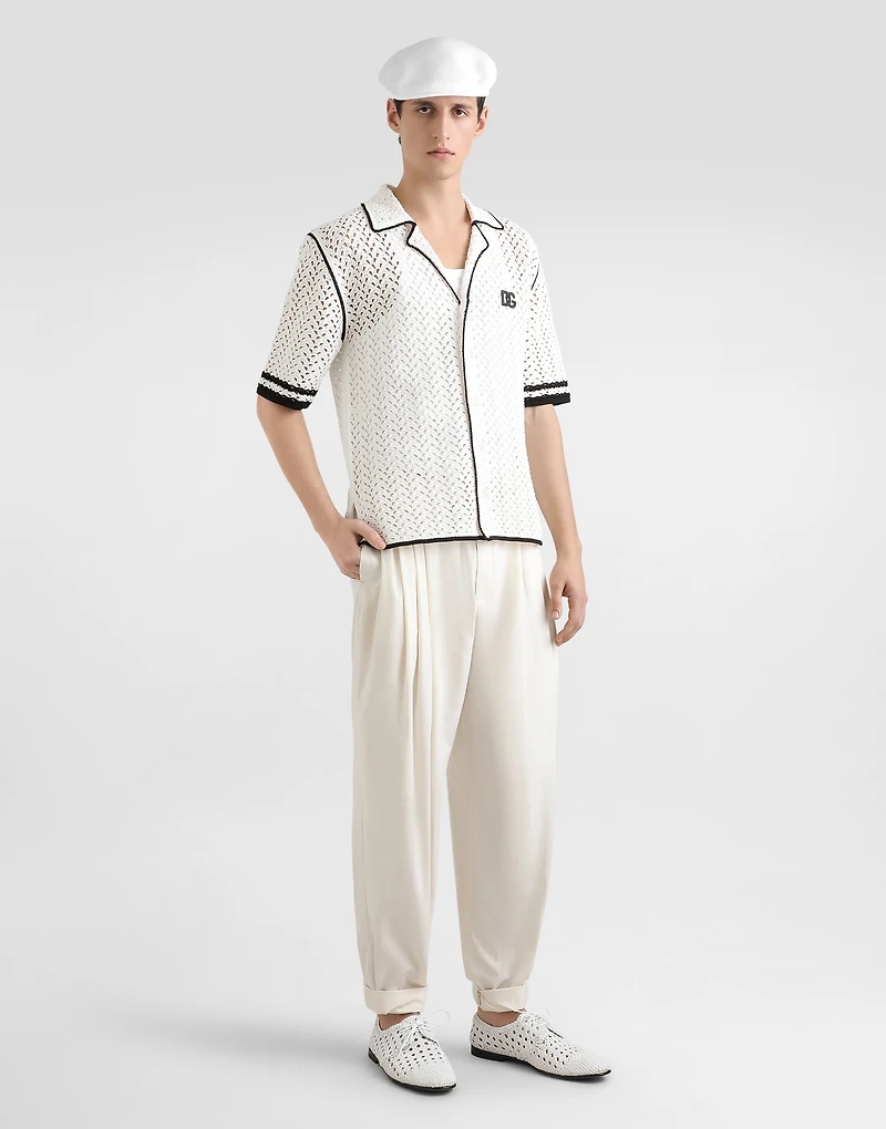 Camicia crochet effetto uncinetto
