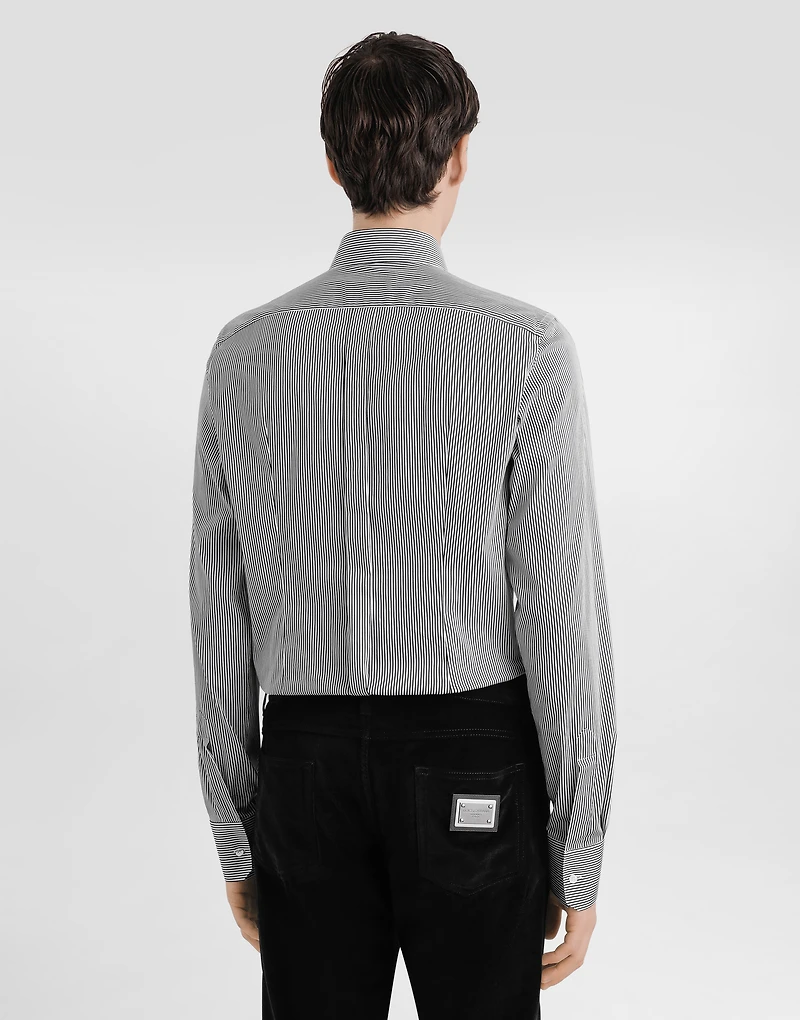 Striped popeline gold shirt