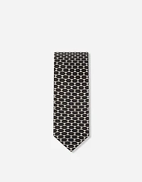 6-cm printed silk blade tie