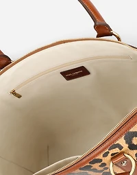 leopard-print Crespo shopper with branded plate