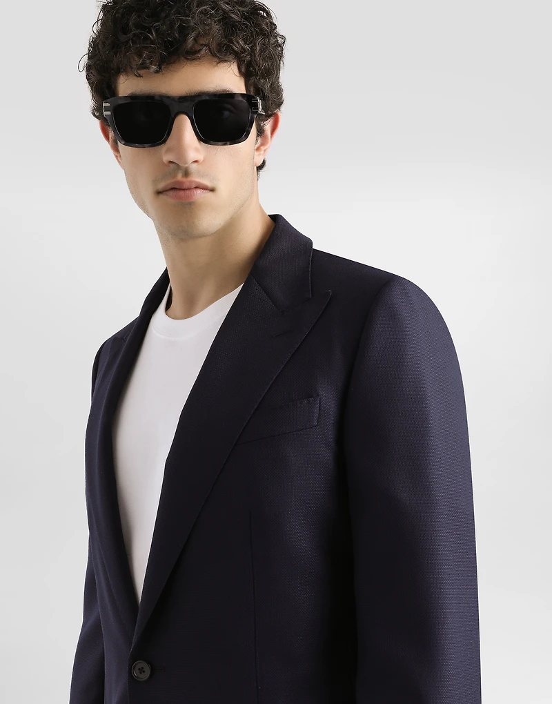 Single-breasted taormina wool jacket