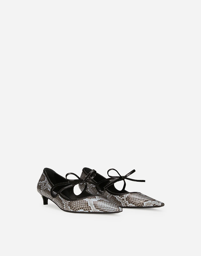 Python skin pumps