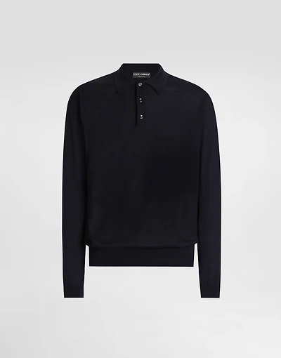 Cashmere polo shirt